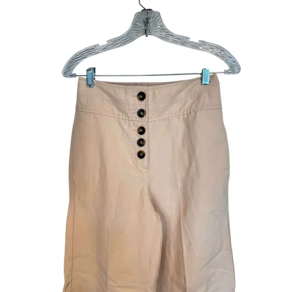 BODEN NWT High Waist Wide Leg Trousers Size US 2 Petite Cotton Linen $159 MSRP - Picture 9 of 12